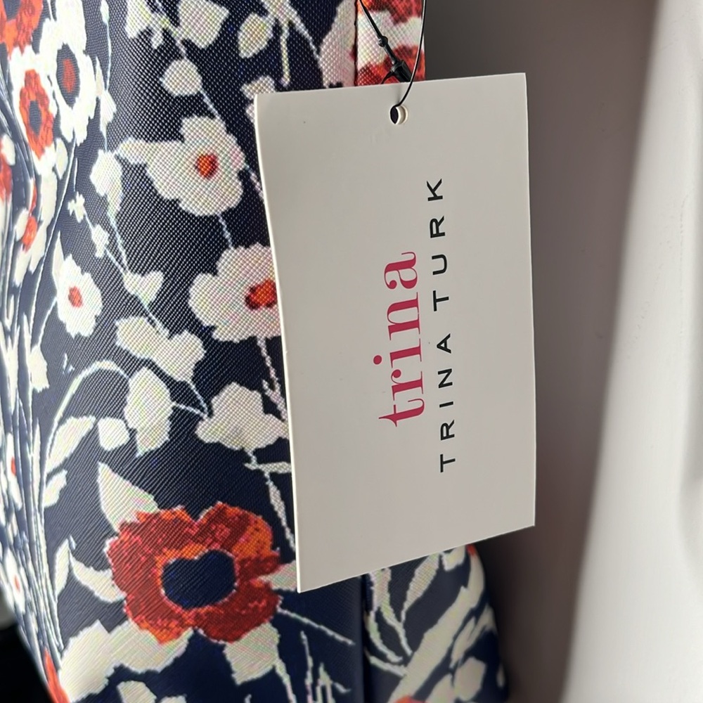 Trina Turk Floral Women's Tote Bag Large 18” x 13” Jardin De Paris - Picture 8 of 12